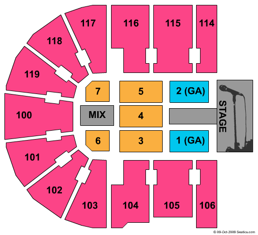 Total Mortgage Arena Daughtry Seating Chart